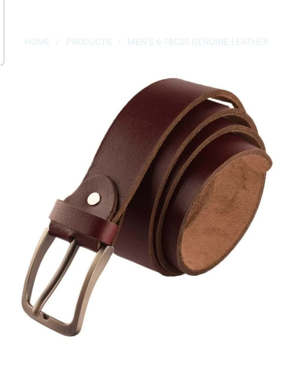 Dark Brown Leather Belt