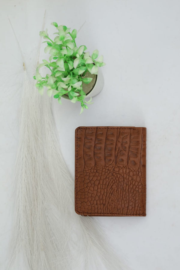 Brown Crocodile Leather Wallet SJ-9